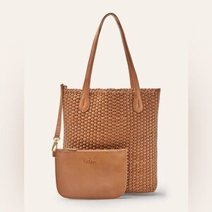 NWT BODEN Cleo Woven Leather Tote